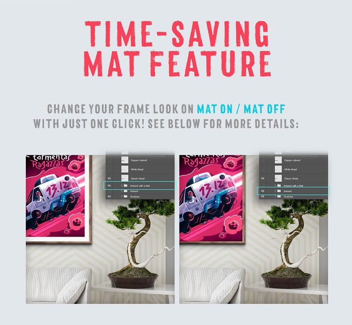 Time saving mat feature.