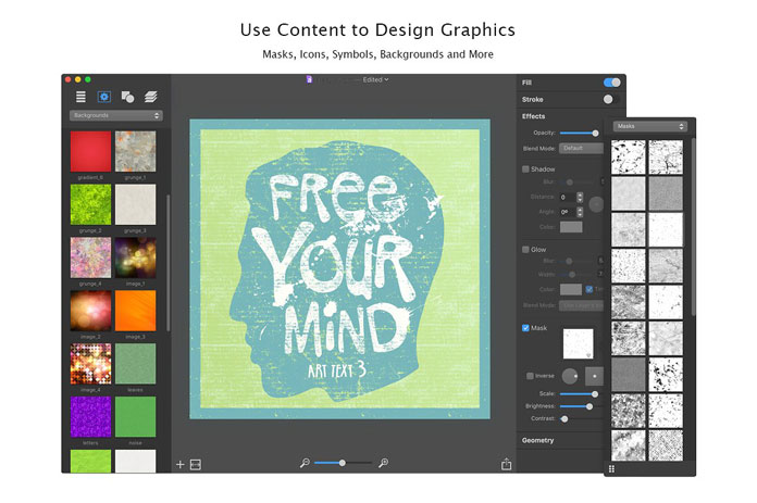 Use content to design graphics.
