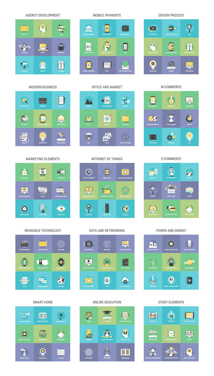 Download flat icons.