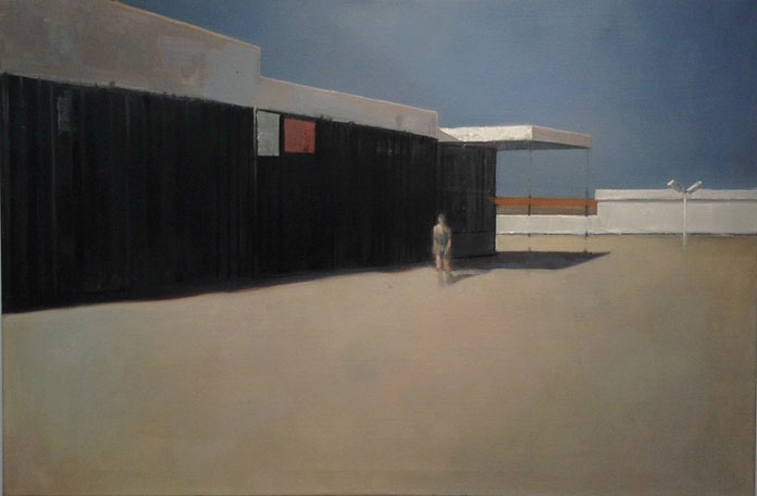 Elisabeth McBrien, Abandoned Lot, oil on canvas, 24 x 36, 2014
