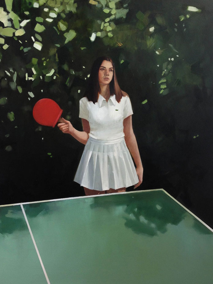 Elisabeth McBrien, Ping-Pong, oil on canvas, 36.5 x 29, 2015