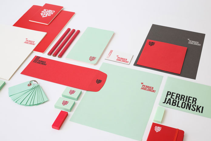 Perrier Jablonski branding and graphic design by Simon Laliberté, Gaetan Namouric, Veronika Žuvić.