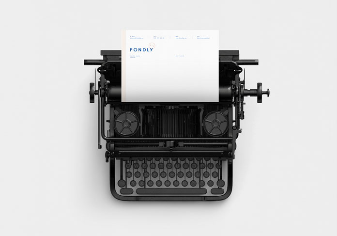 The typography is inspired by typing a letter.