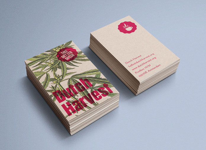 Dutch Harvest Hemp Tea, Business cards.