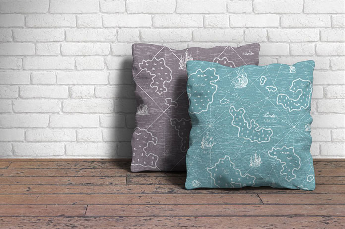 Example of use: illustrated pillows.