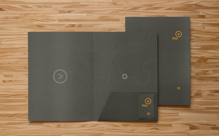 Folder with business cards.