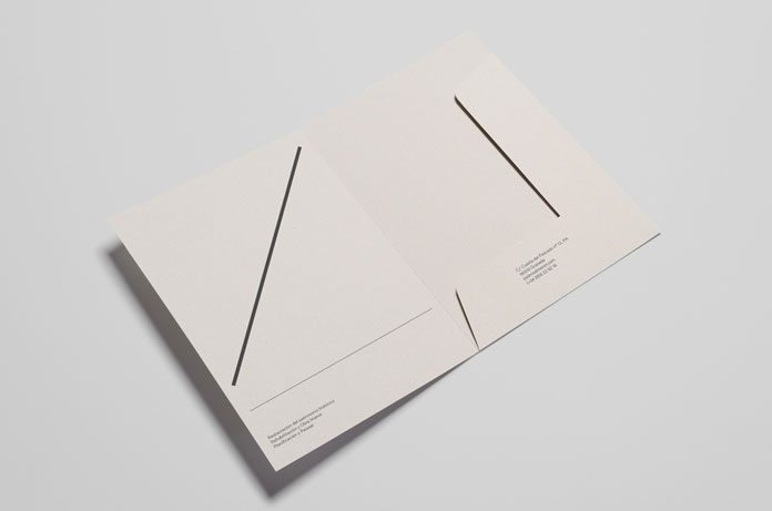 Folder for branding materials and stationery.