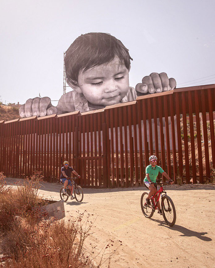 The piece is visible close to the Tecate border for one month.