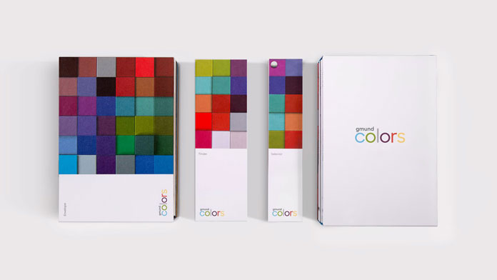 Gmund Colors - 48 colors offered in four surface options.