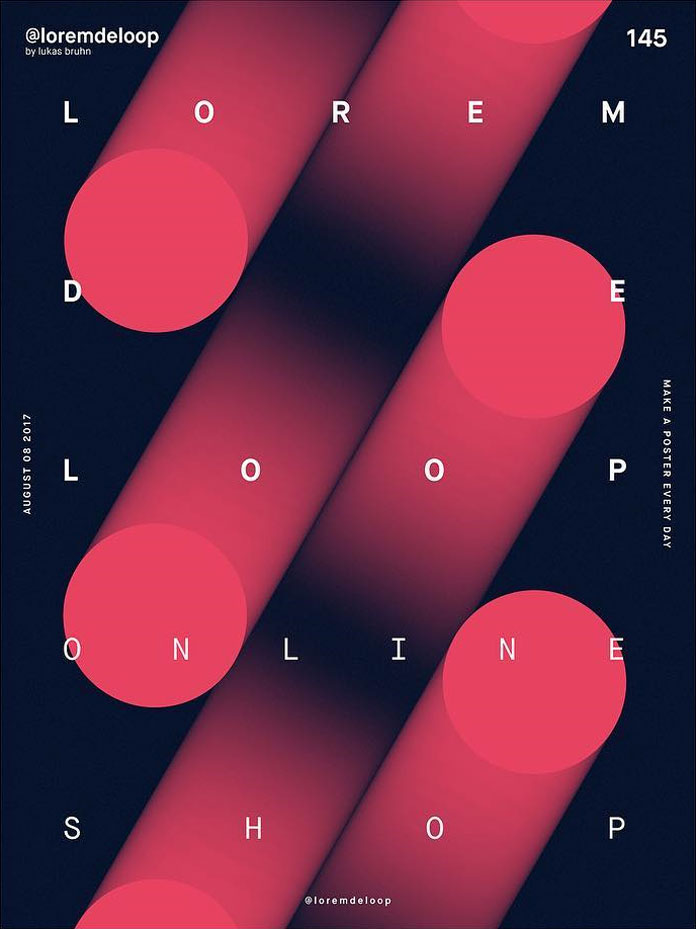 A poster a day by Lukas Bruhn aka Lorem De Loop, day 145