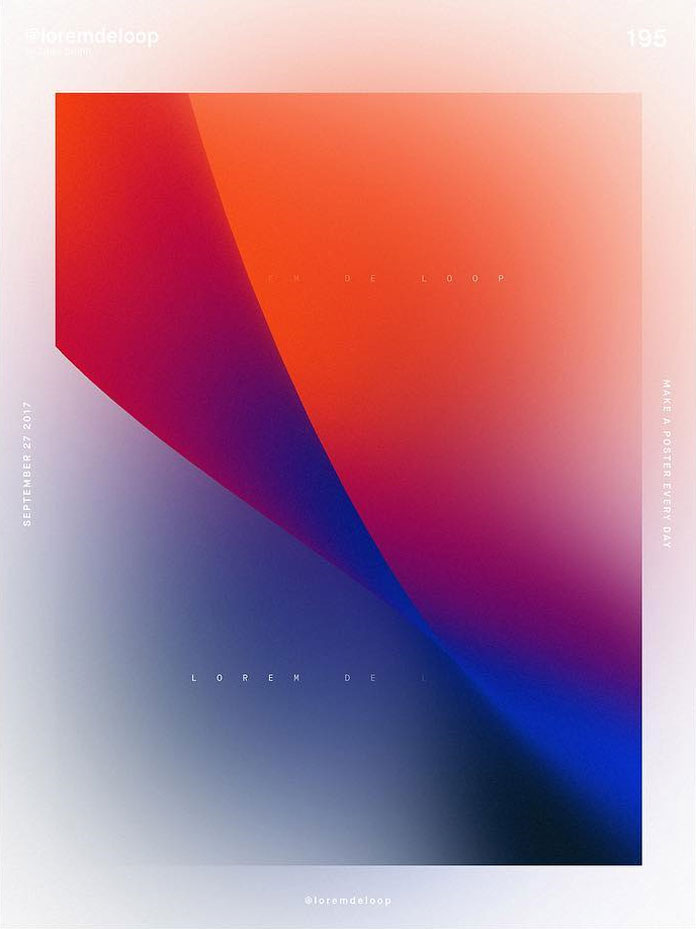 A poster a day by Lukas Bruhn aka Lorem De Loop, day 195