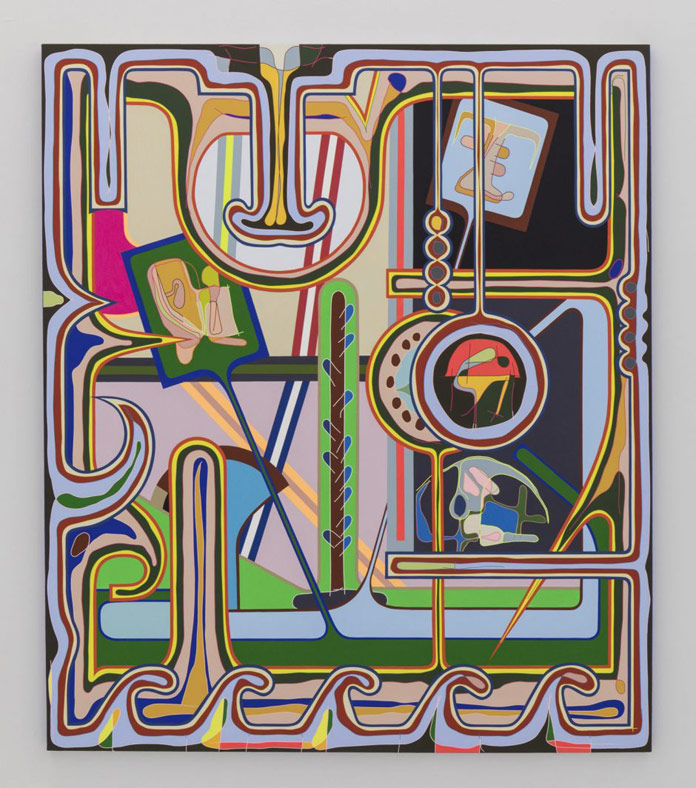 Meandering Framers, 2017, acrylic on canvas, 84 x 72 inches, 213 x 183 cm