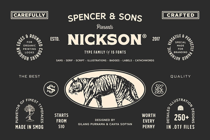 S&S Nickson Font Bundle.