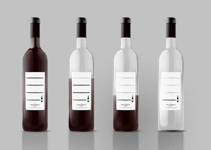 Equilibrium Estate wine packaging.