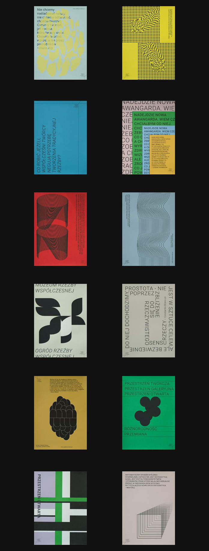 Posters by Marina Lewandowska for Centre of Polish Sculpture.