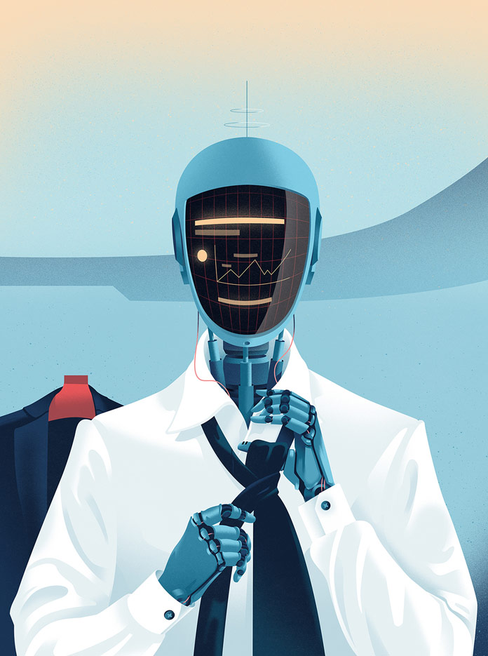 Welcome to the future – editorial illustrations by Björn Öberg.