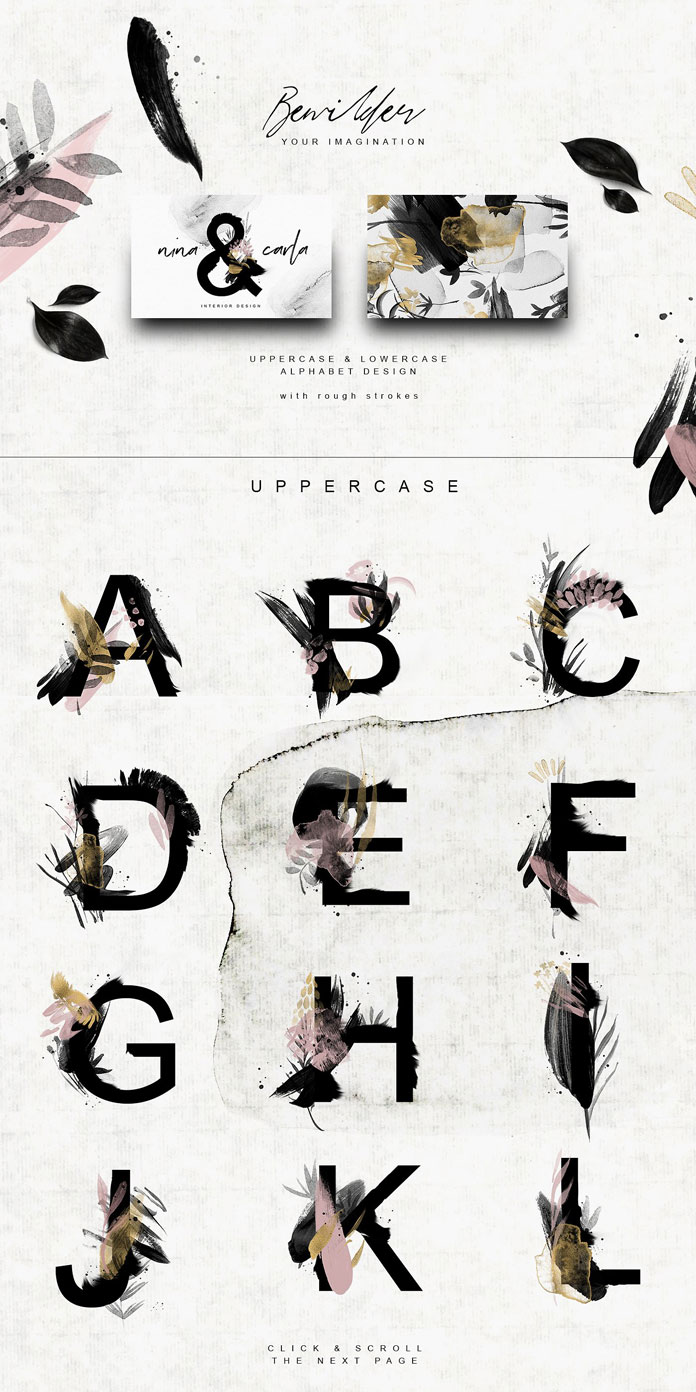 Uppercase letters.