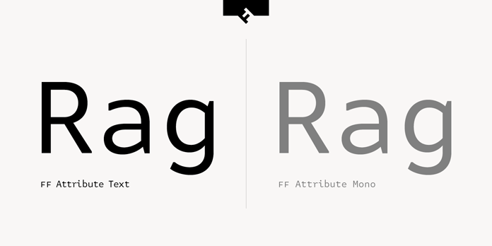 FF Attribute Text, Text vs Mono typeface.