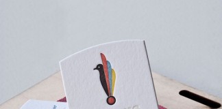 running doves letterpress business card