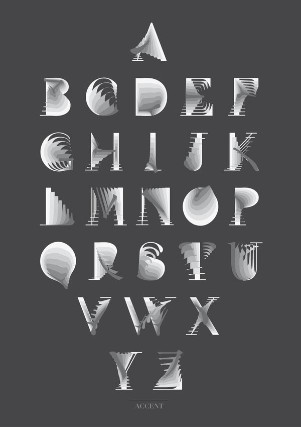 Experimental Font Design by Si Liu