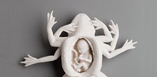The God of Change - handmade porcelain sculpture by Kate MacDowell