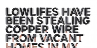 Typographic headline for Wired Magazine made of photographed wire and copper by Sawdust