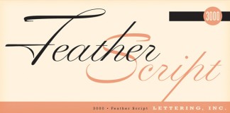 Feather Script - handlettering typeface from the mid 1940s