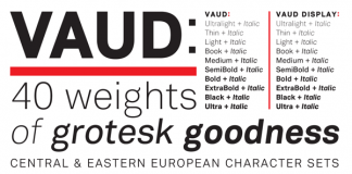 Vaud - Grotesk Font Family of 40 Weights by Wordshape