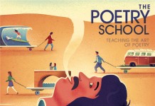 Front Cover Illustration by Jack Hudson for The Poetry Schools - Summer Brochure