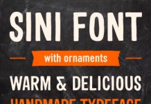 Sini - hand-lettered font by Hiekka Graphics