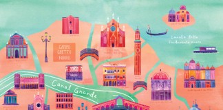 Venice - Illustrated City Map - Art Print by Marisa Seguin