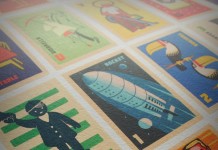 Vintage Matchbox Labels A to Z - Illustrated Alphabet Print by 67 Inc - Detail View