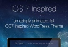 De7igner - Flat iOS7 Inspired OnePage WordPress Theme