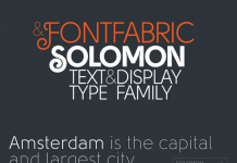 Solomon - Text and Display Type Family from Fontfabric