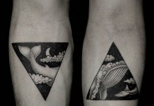 Double motive tattoos for the right and left arm.