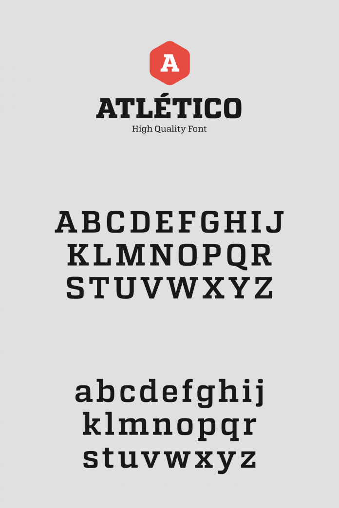 Atletico, a high quality font family from Stereotypes.