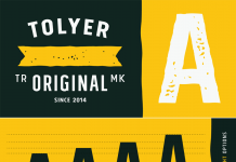 Tolyer, an all caps display font family by Typesketchbook.