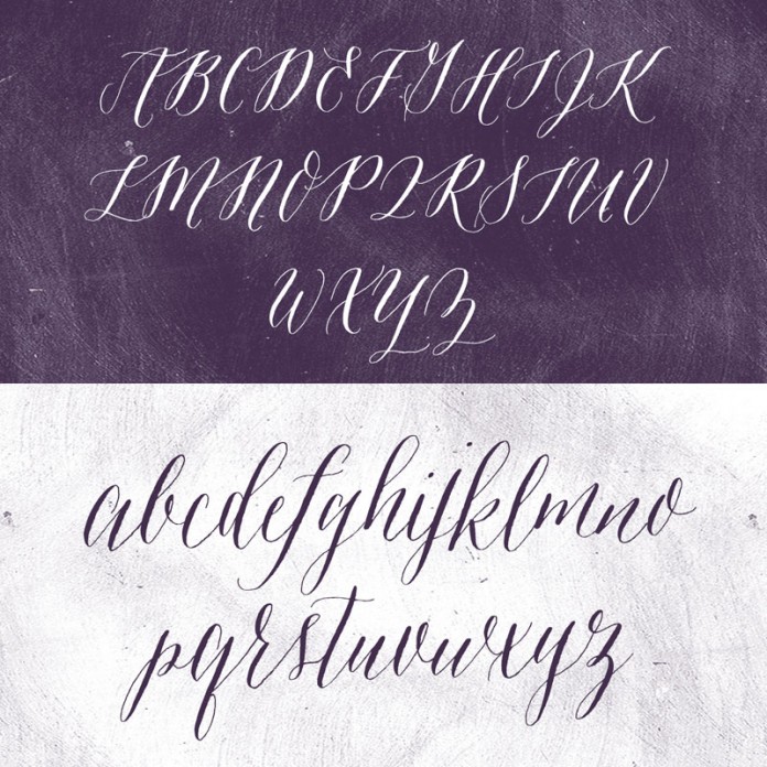 Uppercase and lowercase letters of the Asterism typeface, a hand drawn font with an illustrative touch.