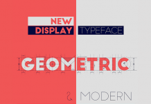 A geometric and modern new display typeface.