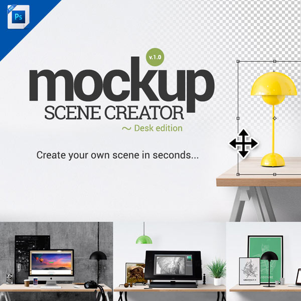 Download Mockup Scene Creator - Desk edition