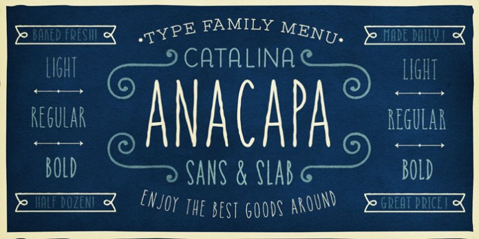 Anacapa style is available as Sans and Slab plus different weights.
