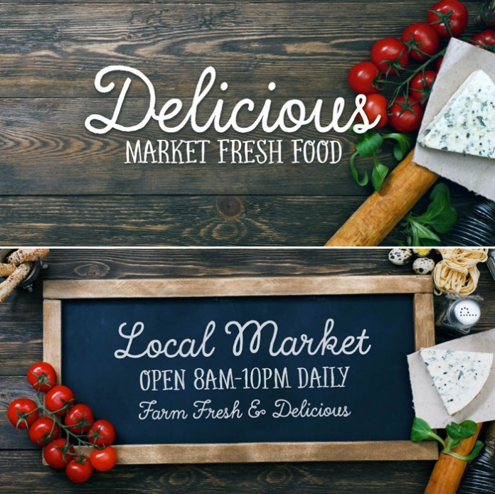 Local Market, a collection of handmade fonts, ornaments, labels, and extras created by Cindy Kinash and Charles Gibbons.