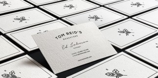 Black and white business cards.