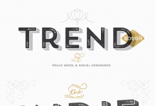 Trend Rough, a font made of layers with a worn look by Paula Nazal Selaive and Daniel Hernández.