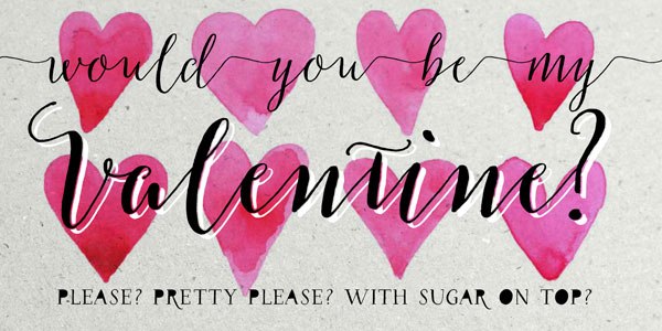 A great typeface for valentine's day.