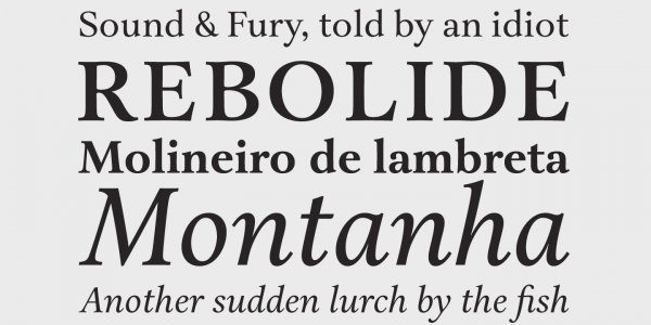 Type samples as uprights and italics.