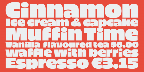 Piepie, a very heavy typeface for titlings and captions from type foundry Flat-it.