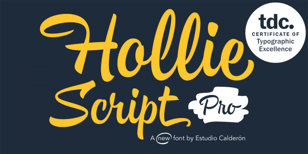 The Hollie Script Pro font by Felipe Calderón of Estudio Calderon.