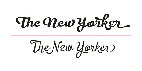 The New Yorker - Type samples of different weights and alternative letters.