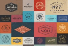 The 50 Logo Templates Bundle from GraphicBurger includes stylish vintage inspired graphics, logos, and marks.